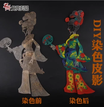 DIY Shadow Puppetry Craft Kit - Handmade Dolls for Kindergarten Kids, Semi-Finished Paintable Set with Brushes and Sticks