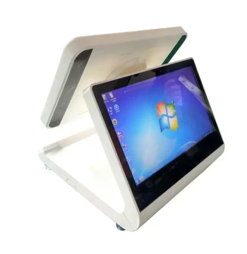 1Jiu1.Mei-116k6 11.6-inch Dual-Screen All-in-One Registration Kiosk for Hotel Check-in, Social Security Card Insertion, and Facial Recognition Visitor Management
