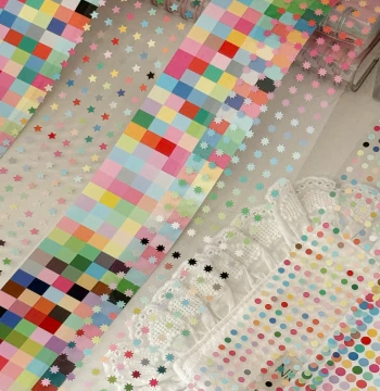36 Free Shipping Lisi Rainbow Deco Candy Beans 3mm Round Star Millet Star Explosion Star Sticker Roll for Journaling