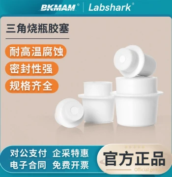Labshark Erlenmeyer Flask Rubber Stopper with Filter, Silicone Plug for Lab Conical Flasks