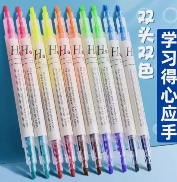 Eye-Protection Fluorescent Journal Pens for Elementary Students Highlighters Colored Note-Taking Markers for Middle Schoolers