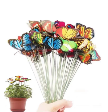 3D Artificial Butterfly Garden Stakes - Small Butterfly Inserts for Flower Pots, Courtyard, and Lawn Creative Decoration