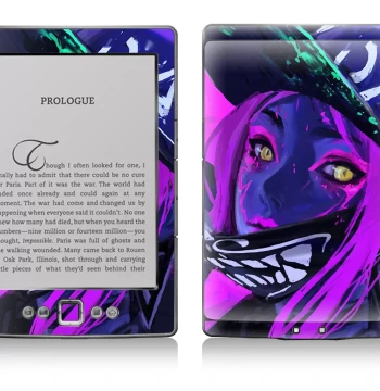 Skin Sticker for Kindle 4 E-Reader - Frosted Cartoon Film for Kindle 5 Shell, Supports Custom Image Design