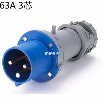 63A 3/4/5-Pin Industrial Plug 220-380V High-Power Aviation Connector Coupler 63A