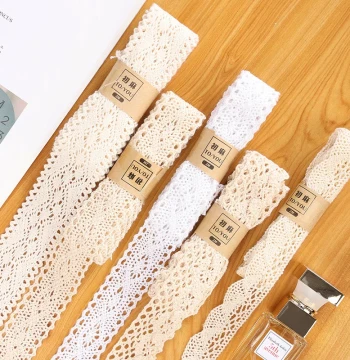 2 Meters Pure Cotton Lace Trim - Forest Style DIY Craft Material for Kindergarten Decor