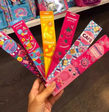 Australian Smiggle Back-to-School Season Gift for Elementary Boys and Girls Cartoon Cute Multi-Color Shaped Scented HB Pencils