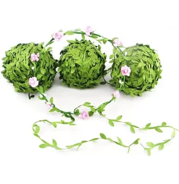 Forest-Style Artificial Plant Vines, DIY Wreath Making Materials, Ceiling Decoration Accessories, Green Leaf Vines for Home Decor