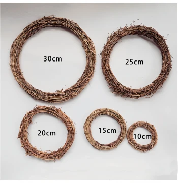 Natural Tofu Vine Wreath Ring for Floral Art, DIY Kindergarten Crafts, Dried Vine Decorative Ring Materials