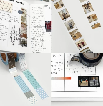 [Full Roll / Sample Pack] oab February New Release! Korean-Style Minimalist Photography Image Basic Washi Tape