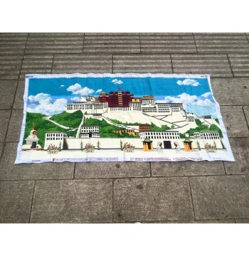 Rabbit Mama Handmade Finished Cross-Stitch - Potala Palace Tibetan Architecture Full Embroidery
