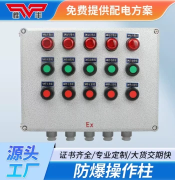 Explosion-Proof Control Box Anti-Explosion Column Corrosion-Resistant Three-Proof Button Switch Waterproof Dustproof Wall-Mounted Vertical Box Complete Set