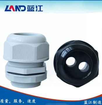 Lanjiang Two-Hole Nylon Cable Gland Dual-Hole Plastic Cable Sealing Gland 2-Hole Waterproof Gland