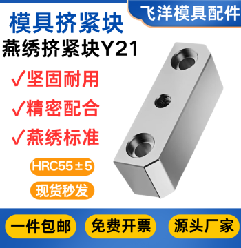 Y21 Yanxiu Mold Accessories: Clamping Blocks, Locking Modules, Squeeze Blocks, Angled Pressure Blocks, Female Mold Cores (3°/5°)
