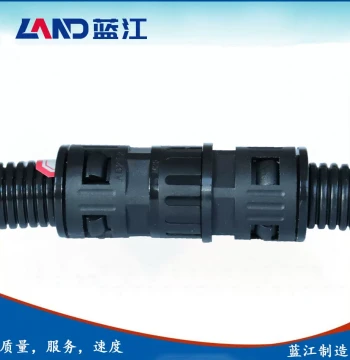 Lanjiang Nylon Corrugated Pipe Connector, New Plastic Hose Quick-Connect Two-Way Fitting