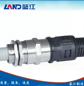 Lanjiang M-Thread Locking Cable Sealing Plastic Hose Connector – 304 Stainless Steel Corrugated Pipe Quick Gland