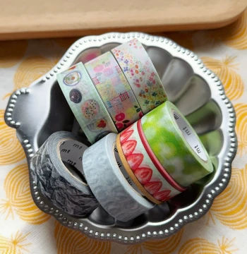 Fuguang Sample Pack MT Official Exclusive Patchwork Flower Meal Red Plaid Basic Planner Tape