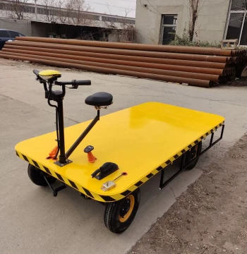 Electric Pallet Truck Flatbed Transport Cart Cargo Hauler Reverse Ride Food Cart Four-Wheel Snack Stall Warehouse Greenhouse Cart