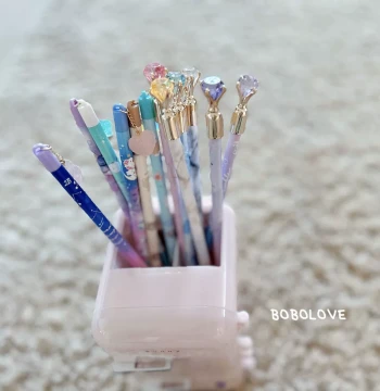 bobolove Japan Imported Crystal Gem Diamond-Tip 2B Pencil - Cute Pencil for Children and Elementary Students