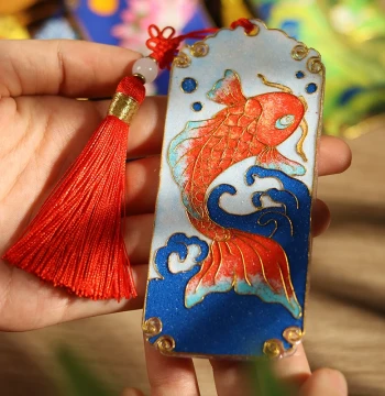 Cloisonné Wire-Enamel Bookmark DIY China Intangible Cultural Heritage Craft Material Kit Enamel Painting Student Team Building Activity