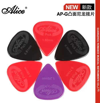 Alice AP-G Acoustic Guitar Anti-Slip Pick Convex Nylon Wear-Resistant Folk Strumming Plectrum