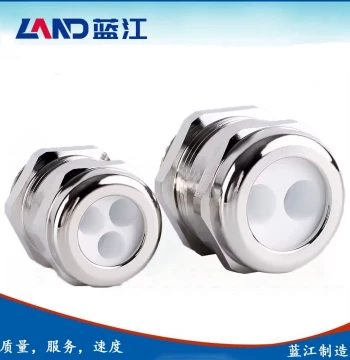 Lanjiang Multi-Hole High-Temperature Metal Waterproof Connector IP68 - 2/3/4 Hole Cable Gland, Copper Nickel-Plated