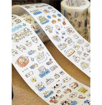 New rinrinnounou Daily Washi Special Oil Cut Film Planner Tape Decorative Background Strips Cute Style