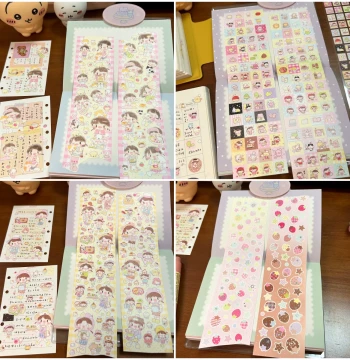 Cute Manufacturing Bureau Chun Chun Shan Shan Sticker Roll Assortment - Girl Character Decorative Tape, New Arrival