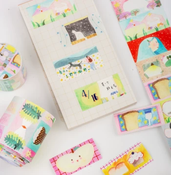 Bieguan Tape, Good Times Memo Roll, Journaling Decorative Collage Material, Writing Paper Strip with Perforated Tear Line
