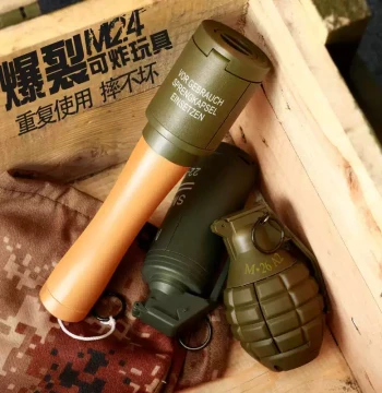 Toy Landmine & Exploding Grenade Set - Water Bullet Smoke Simulation Model Crystal Hand Grenade for Boys & Kids