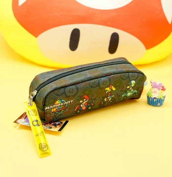 Authentic Mario Pencil Case for Elementary Students, Zippered Stationery Bag, Cute Boy's Pencil Case, Makeup Bag, Storage Pouch, Gift