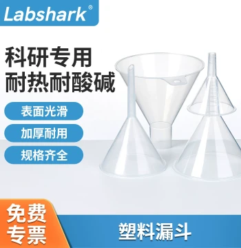 Labshark Laboratory Plastic Funnel - Various Sizes, Long Neck Triangular Cone Funnel, Short Neck Separatory Funnel