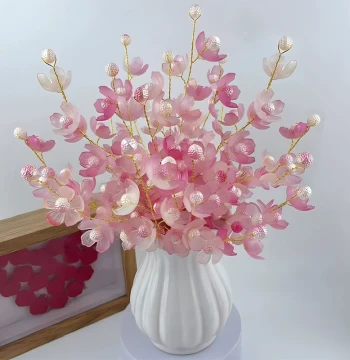 All-in-One Colorful Happiness Flower DIY Material Kit for Handmade Artificial Bouquets, Creative Woven Decorative Ornaments