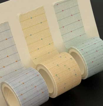 Fuguang Partial Roll Life Tape Cuttie Chitarra Korean Salt Style Plaid Basic Journaling Tape