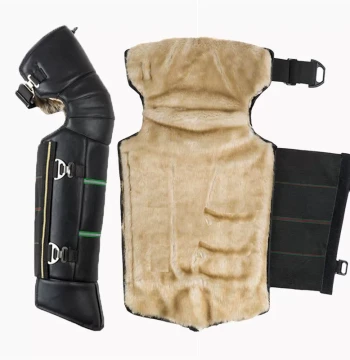 Electric Scooter Leather Knee Pads for Men Joint Warmth Motorcycle Winter Riding Windproof Cold-Proof Leg Guards