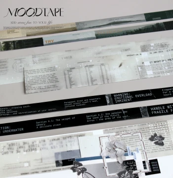 moodtape Landscape Poet Original Basic English Background Collage Journal Tape Stickers mood Stationery