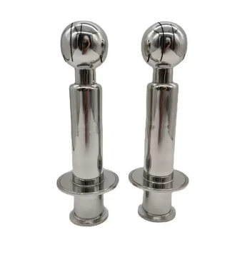 Stainless Steel Double-Clamp Cleaning Ball, 304 Quick-Install Rotating Spray Ball, Sanitary Rotary Washer, 316 Clamp Quick Connect
