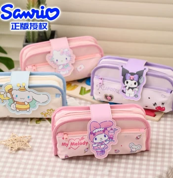Sanrio Kuromi Pencil Case Storage Bag Large Capacity Girls Elementary School Children Pencil Bag Stationery Box High Aesthetic