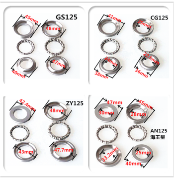 Motorcycle Steering Head Pressure Bearing & Plane Bearing Set with Steel Bowl and Balls for GY6 Models