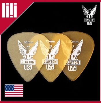 USA Imported Clayton ULTEM Golden Raptor Fast Play Electric/Acoustic Guitar Bass Premium Picks