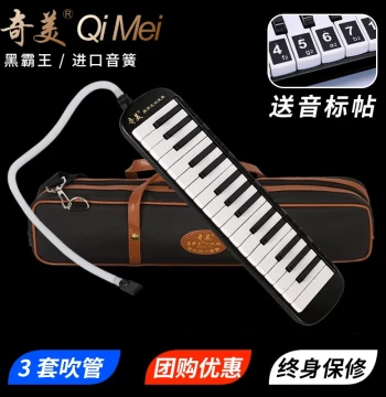 Qimei Black King Melodica, 32-Key and 37-Key, Special for Elementary Students and Professional Adult Performance, Imported Reeds