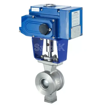 Stainless Steel Pneumatic Explosion-Proof V-Type RQU Cut-Off Control Ball Valve with Limit Switch VQ5647F-16P40 0 6