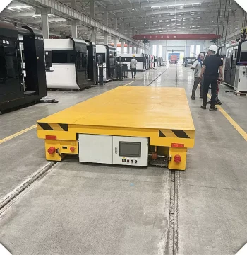 Brand New Smart Remote-Controlled Electric Flat Cart for Workshops and Yards, 10-Ton Trackless Ground Vehicle