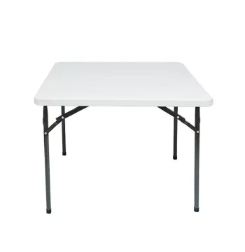 Blow-Molded HDPE Outdoor Folding Table Portable Dining Table Mahjong Table Square Foldable Table for Outdoor Use
