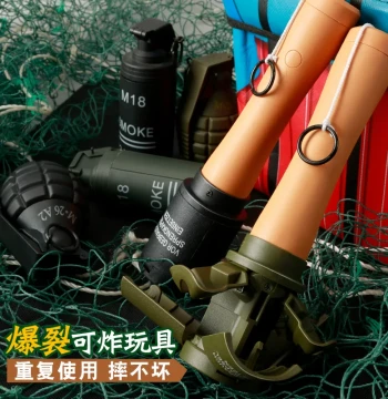 M18 Prank Grenade, M26 Water-Firing Toy Bomb, Nylon 82-2 Grenade, M67 Landmine: Soft Bullet Toys for Kids