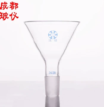 Triangular Filling Funnel 75mm/90mm/120mm/150mm/240mm - Thick-Walled with External Ground Glass Joint