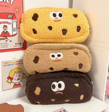 Maofan Cookie Pencil Case Kids Cartoon Large Capacity Pouch Girls Cute Makeup Bag Ins Style Stationery Box