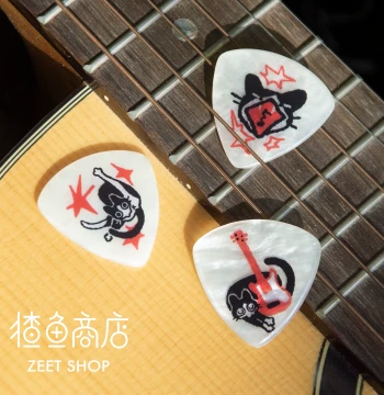 Chayu Store Rock Cat Series Guitar Bass Picks Mica Original Design Gift Instrument Accessory Set