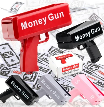 2025 Hot Toy Money Spray Gun – Cash Cannon, Red Envelope Gun, Bill Dispenser, Supreme Wedding Prop for Bride Pickup Games