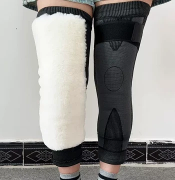 Thickened Extended Strap Wool Knee Pads for Warmth and Joint Care (Unisex)