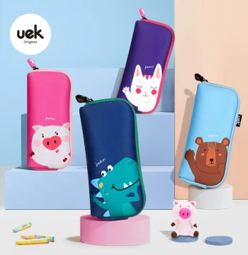UEK Kids Pencil Case - Waterproof, Dirt-Resistant, Lightweight Storage for Boys and Girls, Korean Style for Kindergarten and Elementary